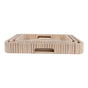 GARTONWELL SET OF 3 BROWN TRAY 3 (IN) 6