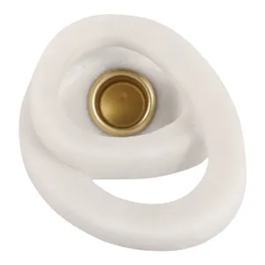 FIONAROSE WHITE CANDLE HOLDER 6 (IN) 9
