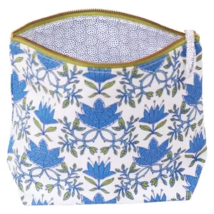 Tilly Blue Green Large Essential Canvas Pouch 7