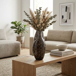 COLEGATE BROWN GLASS VASE 17 (IN) 12