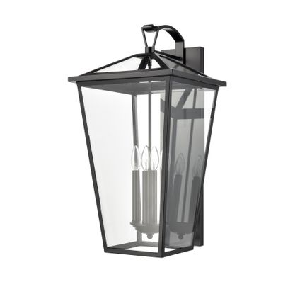 Main Street 28″ High 4-Light Outdoor Sconce - Black