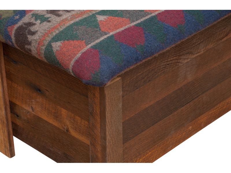 Barnwood Blanket Chest - Premium Fabric 6
