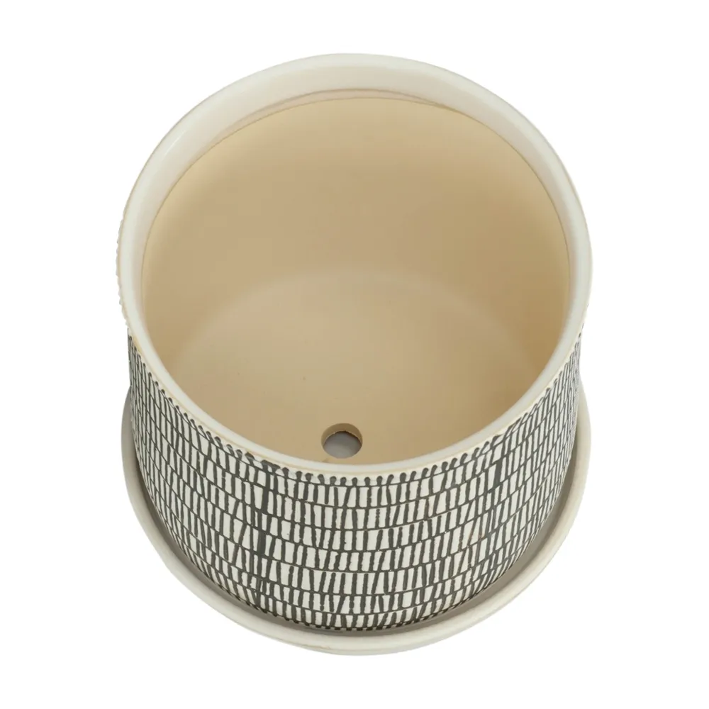 HOUSTONLAKE SET OF 2 IVORY PLANTER 7 (IN)