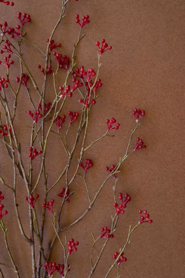 Artificial Red Berry Spray