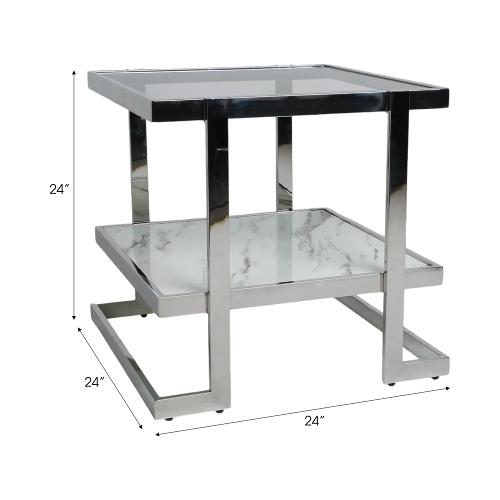 HADFIELD SILVER TABLE 24 (IN)