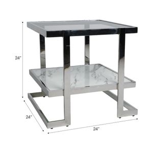 HADFIELD SILVER TABLE 24 (IN) 8