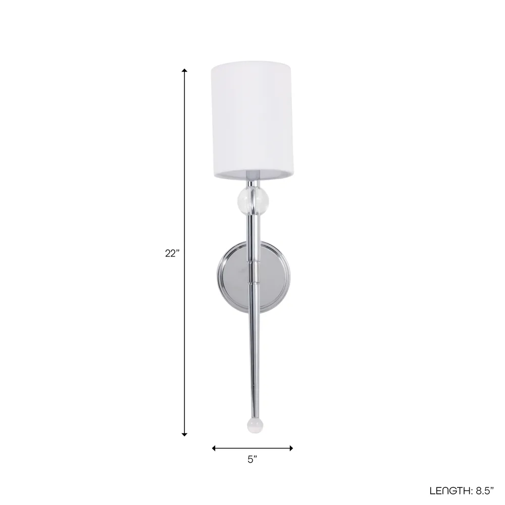 HOLLYPORT WHITE SCONCE 22 (IN)