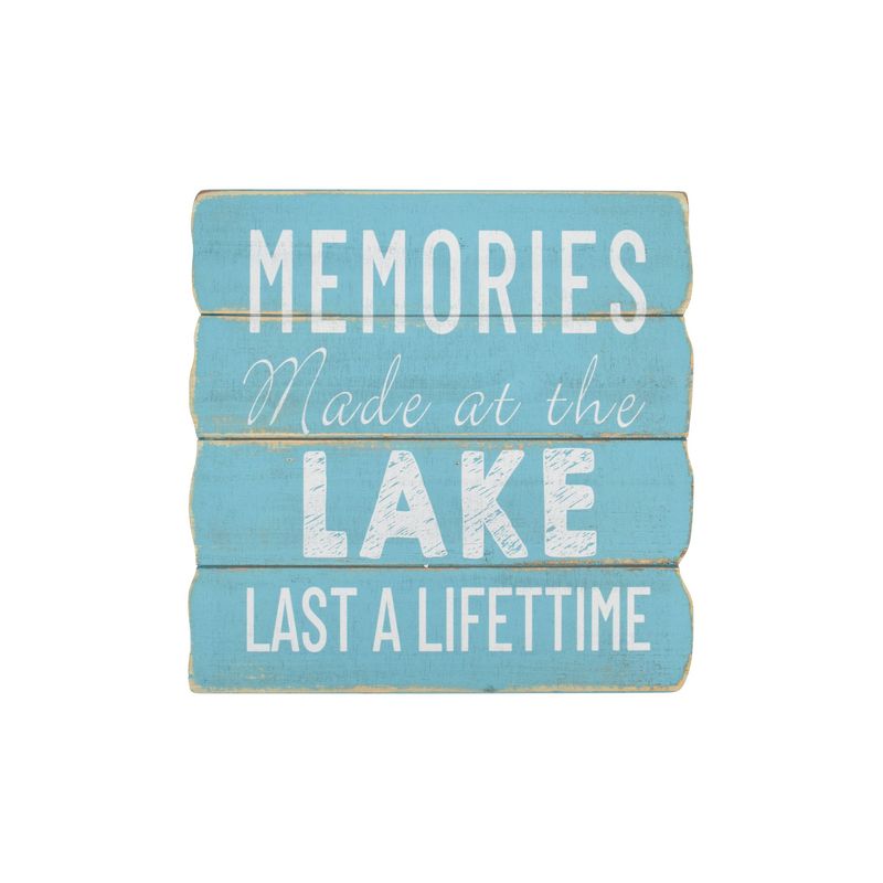 15.5" x 15.5" Memories Made at the Lake Wood Wall Sign