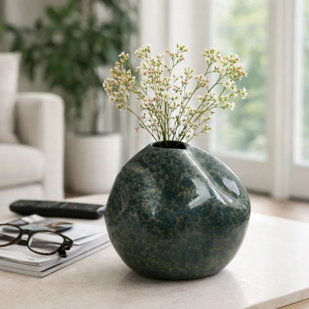 BRAMHAM BLACK VASE 9 (IN)