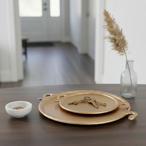 GLENNMILL SET OF 2 GOLD TRAY 2 (IN) 8