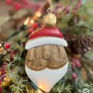 Santa Head Ornament 6x3in 1