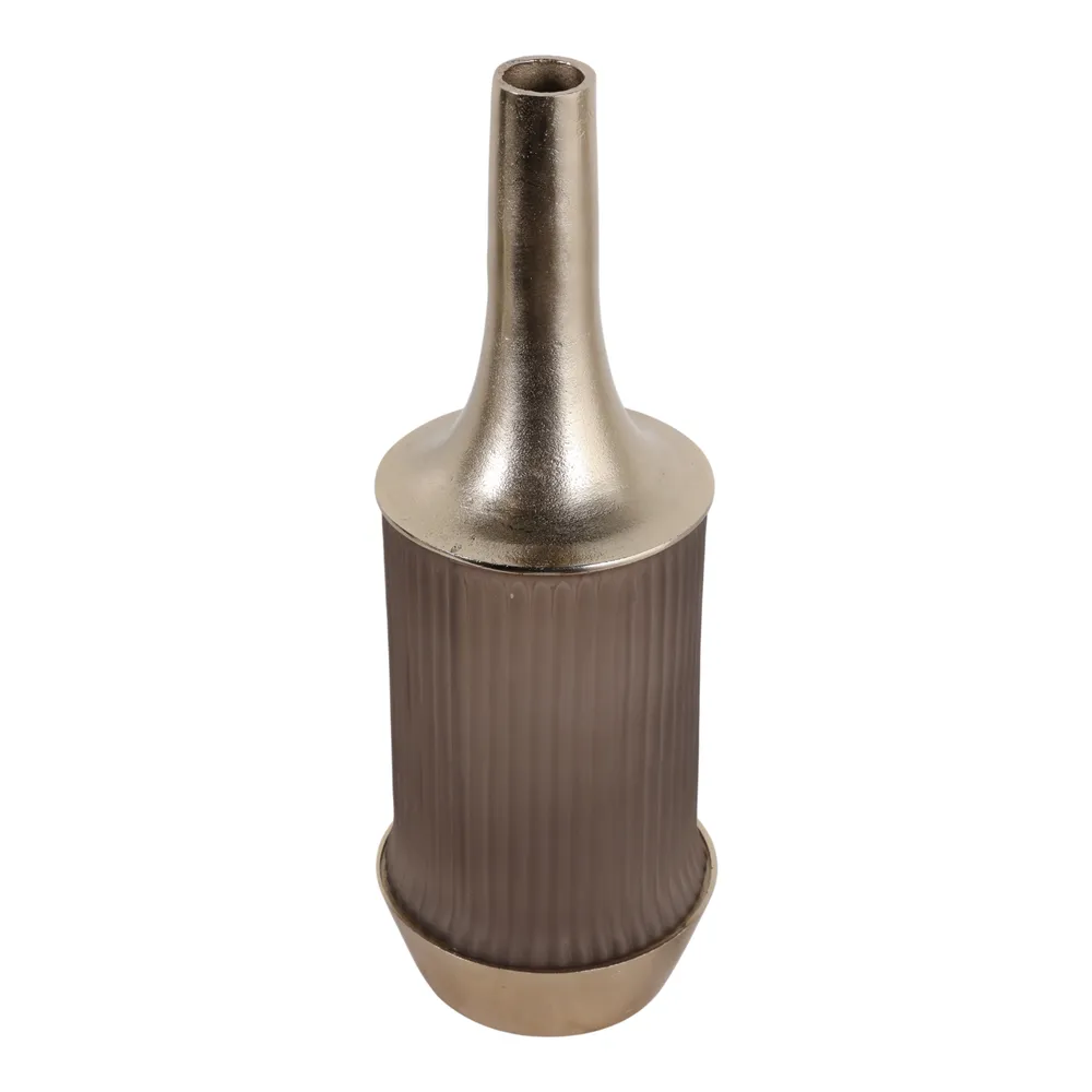 FORDFORD GRAY GLASS VASE 20 (IN)