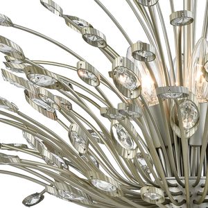 Mullica 28'' Wide 6-Light Chandelier - Aged Silver 2