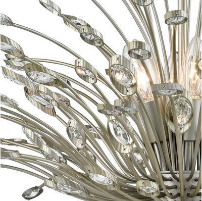 Mullica 28'' Wide 6-Light Chandelier - Aged Silver