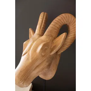 Set of 3 Carved Mango Wood African Animal Heads 6