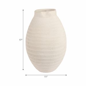 HAZENVALE WHITE VASE 17 (IN) 9