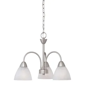 Tia 17.75'' Wide 3-Light Chandelier - Matte Nickel 1