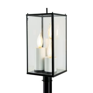 Back Bay 23.25'' High 3-Light Outdoor Post Light - Matte Black 1
