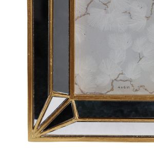 4X6 RESIN DECO MIRRORED BORDER PHOTO FRAME, GOLD 6