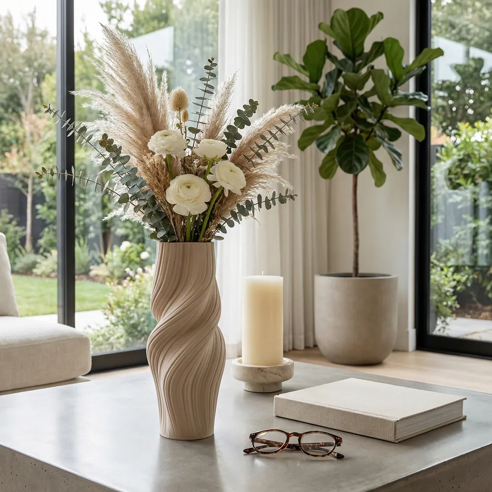 ROSSPORT TAN VASE 16 (IN)