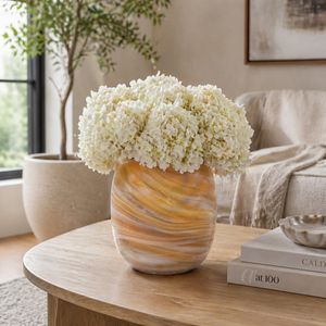 RAEWIND ORANGE GLASS VASE 9 (IN) 10
