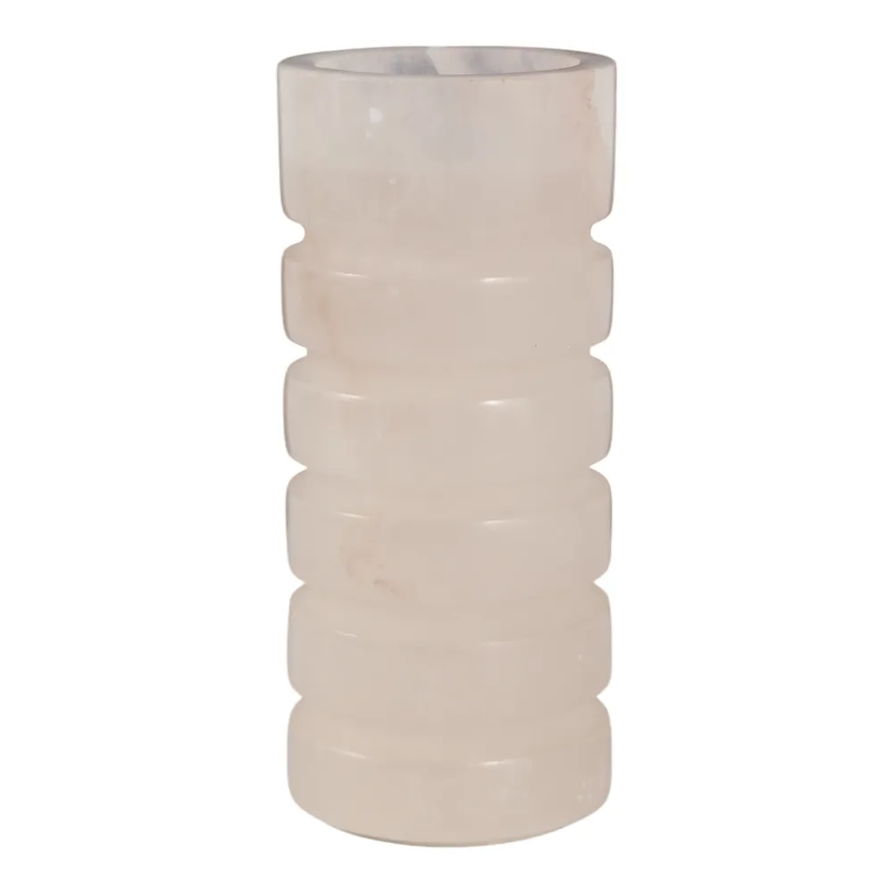 FERRISSIDE WHITE CANDLE HOLDER 8 (IN)