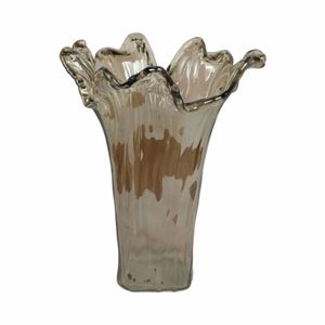 CLAYMORE GRAY GLASS VASE 15 (IN) 5