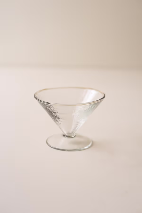 Hammered Glass Martini Glass