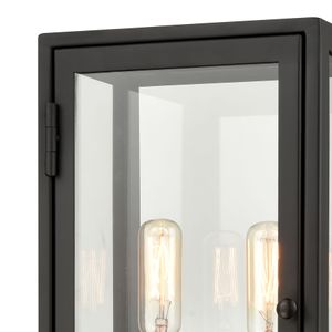 Foundation 13'' High 2-Light Outdoor Sconce - Matte Black 3