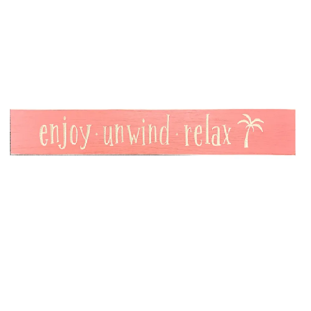 24" USA ENJOY/RELAX ROUTED BARNWOOD SIG