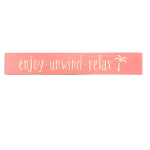 24" USA ENJOY/RELAX ROUTED BARNWOOD SIG 1