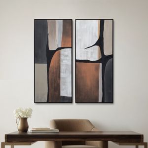 FLINTSHAW SET OF 2 BROWN ART 50 (IN) 13