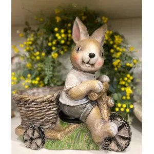 Bunny on Bike 15.5x7.5x15.5in 2