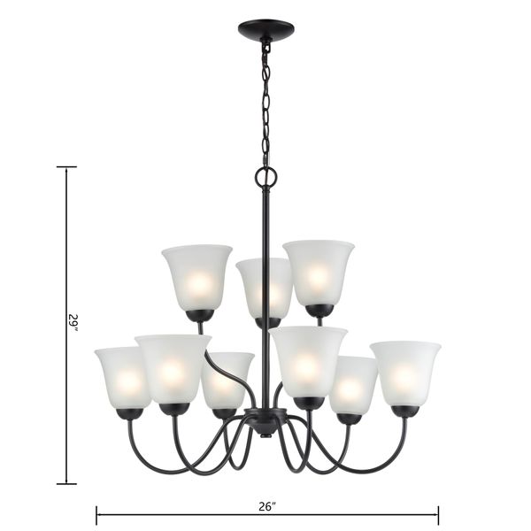 Conway 29'' Wide 9-Light Chandelier - Oil Rubbed Bronze