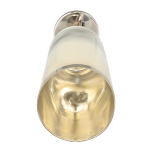 ROCKWIND WHITE GLASS VASE 21 (IN) 6