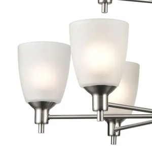 Jackson 29'' Wide 9-Light Chandelier - Brushed Nickel 3