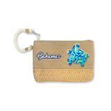 HEAVY CANVAS WRISTLET W WICKER BOTTOM - TURTLE 1