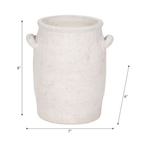 FRAZERCROSS WHITE VASE 8 (IN) 10