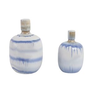 HATTONSTONE SET OF 2 BLUE JARS 12 (IN) 4