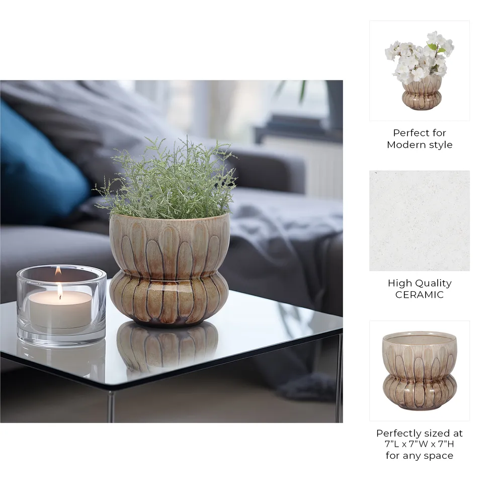 HAMDENCREST BROWN VASE 7 (IN)
