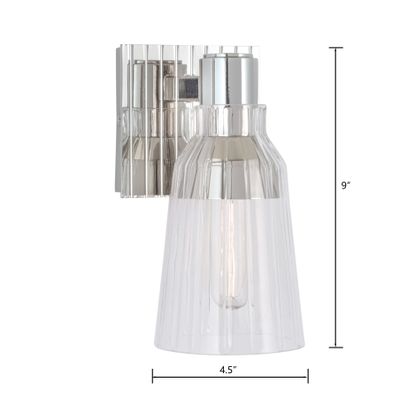 Carnival 9″ High 1-Light Sconce - Polished Nickel