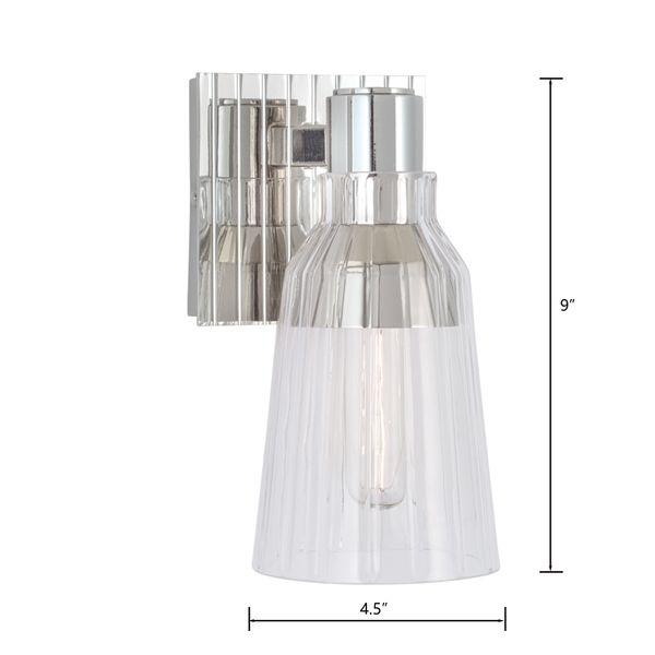 Carnival 9'' High 1-Light Sconce - Polished Nickel