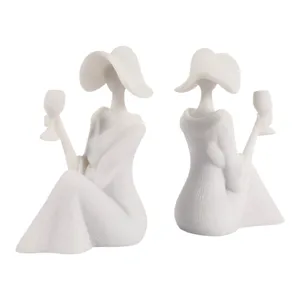 NELLFIELD SET OF 2 WHITE BOOKENDS 8 (IN) 1