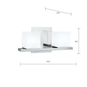 Icereto 11.5'' Wide 2-Light Vanity Light - Chrome 2