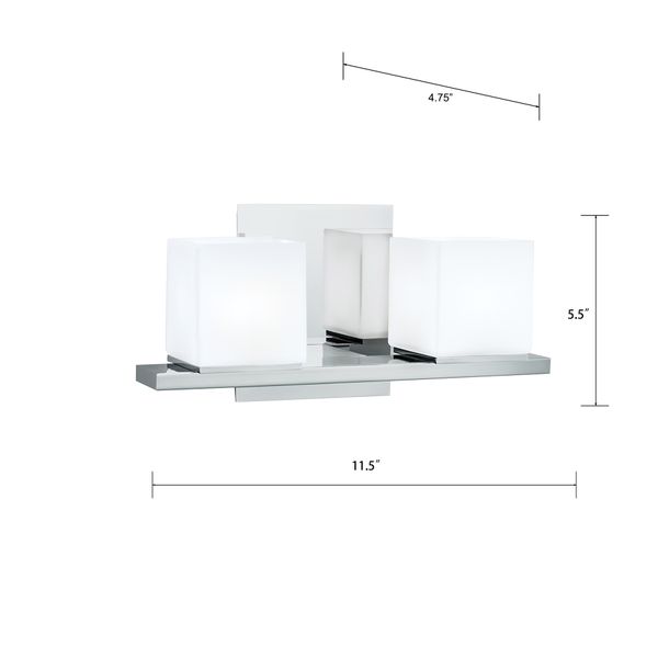 Icereto 11.5'' Wide 2-Light Vanity Light - Chrome