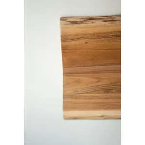 Set of 3 Live-Edge Acacia Wood Floating Shelves 3