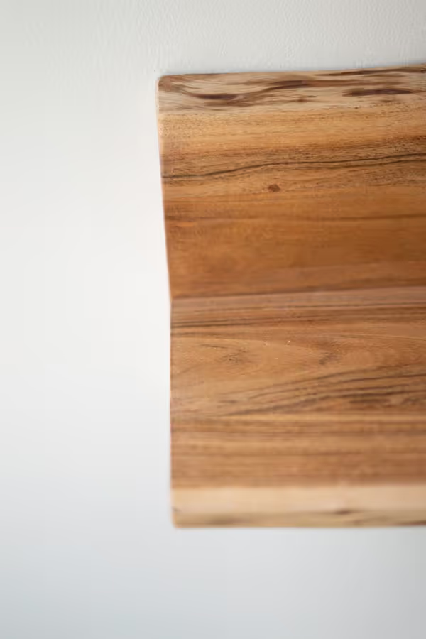 Set of 3 Live-Edge Acacia Wood Floating Shelves