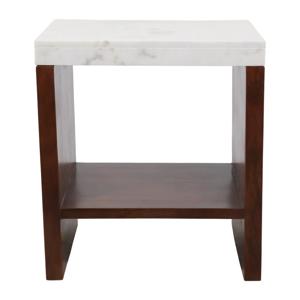 BAKERCLIFF WHITE TABLE 23 (IN)
