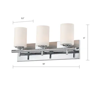 Barro 19'' Wide 3-Light Vanity Light - Chrome 2