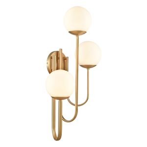 Caroline 28'' High 3-Light Left Sconce - Brushed Gold 1